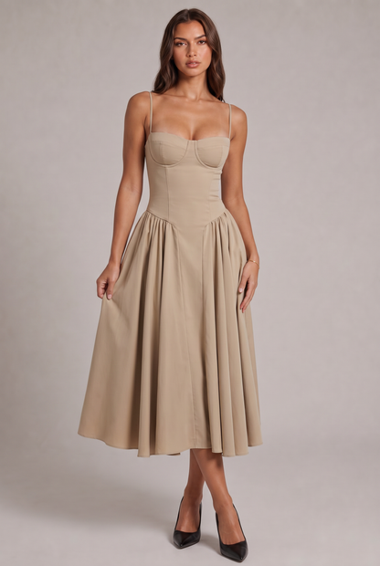 Amaya Elegante Vestito Midi