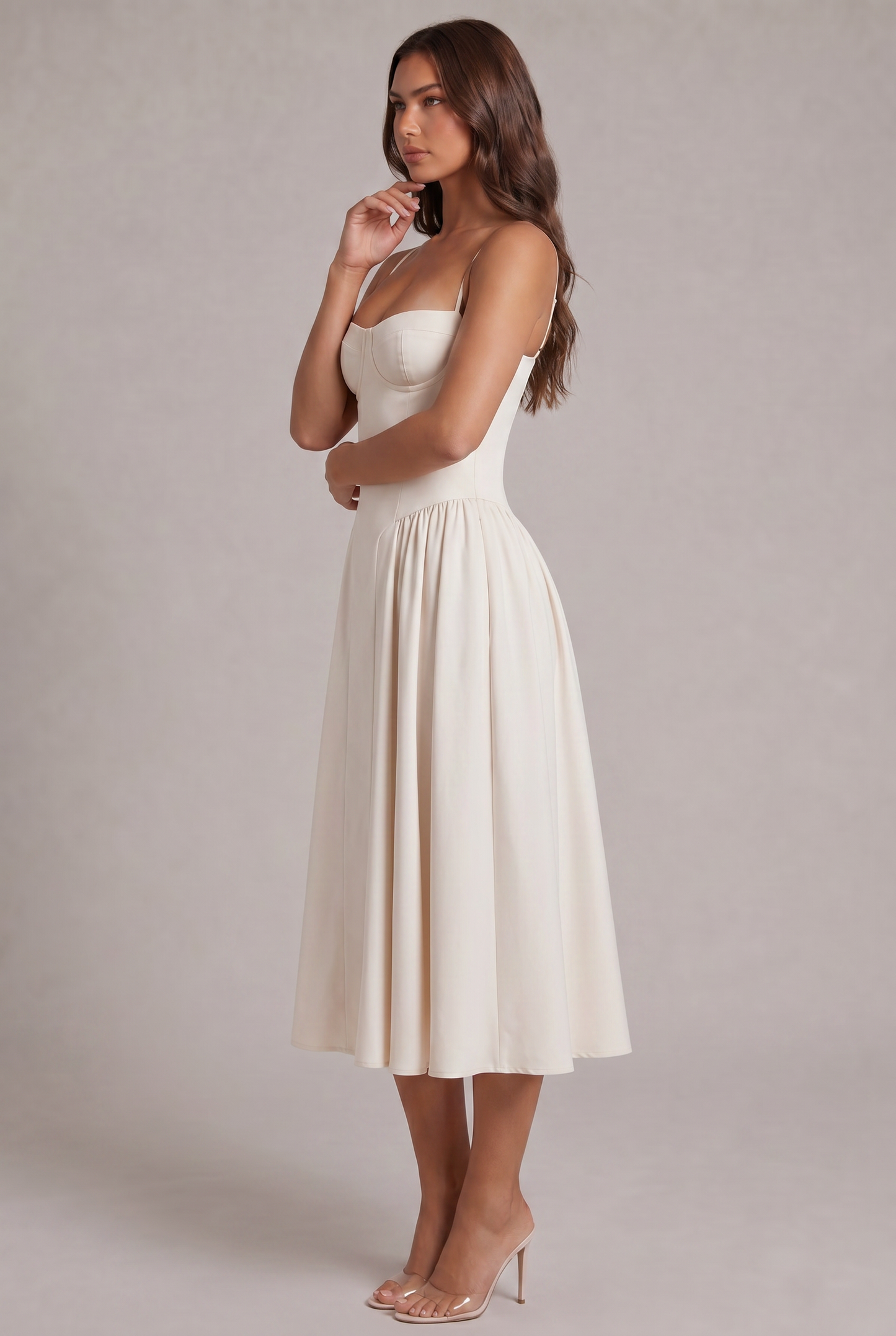 Amaya Elegante Vestito Midi
